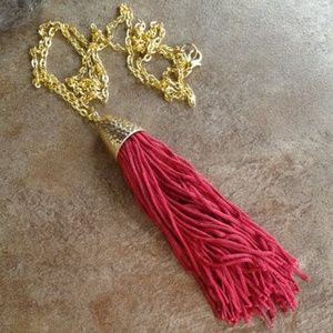 Red Tassel Necklace